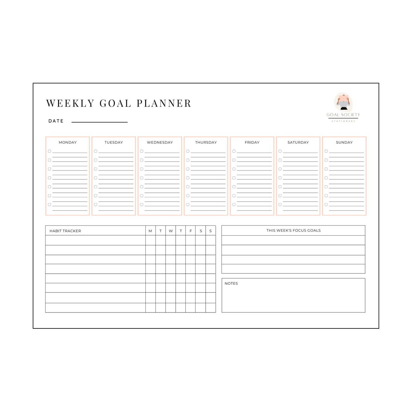 A4 daily planner & A4 weekly planner Bundle