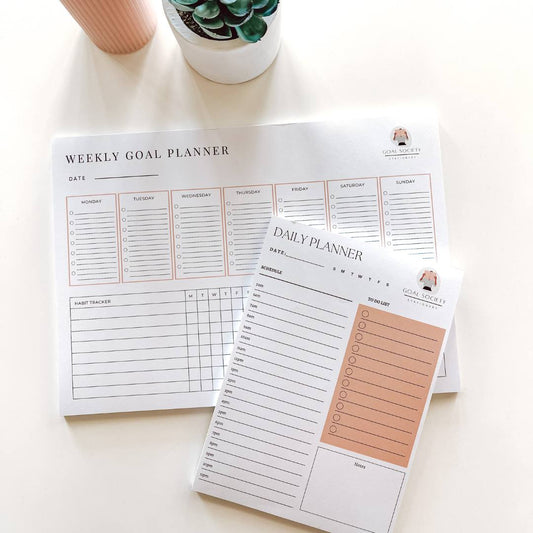 A5 daily notepad & A4 weekly planner Bundle